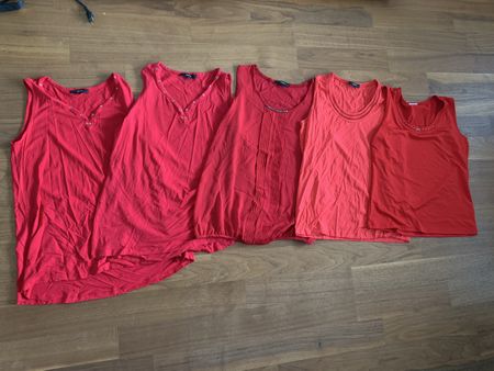 Bonita Oberteile Set Rot Grösse L