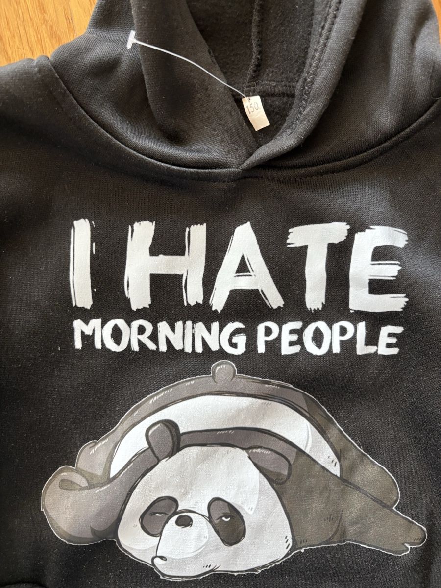 Pullover & Sweatshirts: 2 schwarze Hoodie Pullover Panda Print Gr. 150 – Gebraucht aus Beromünster von msklef 1