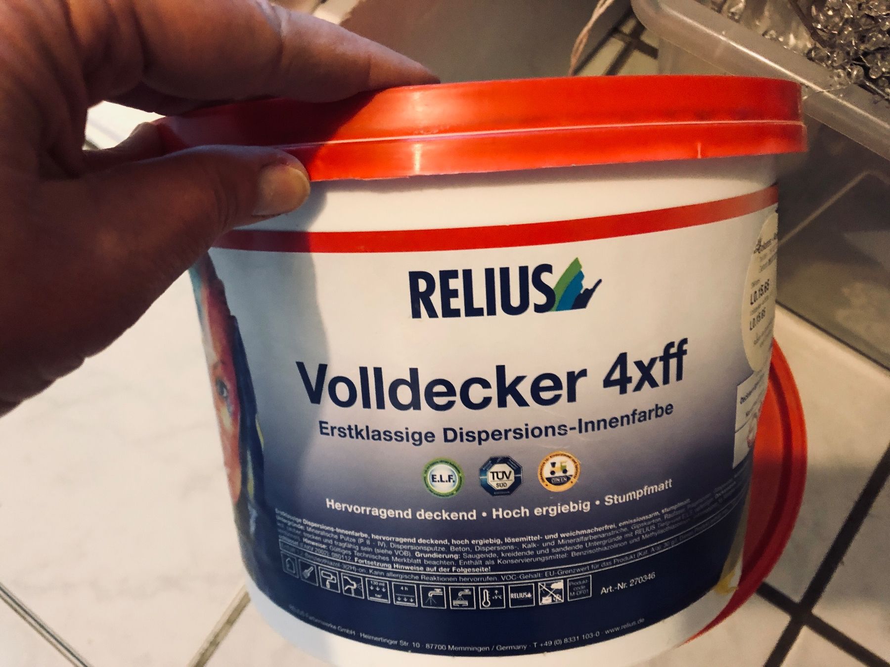 Farben: RELIUS VollDecker 4xff, Innenfarbe, lindgrün – Gebraucht aus Arlesheim von leyRum4.5 2