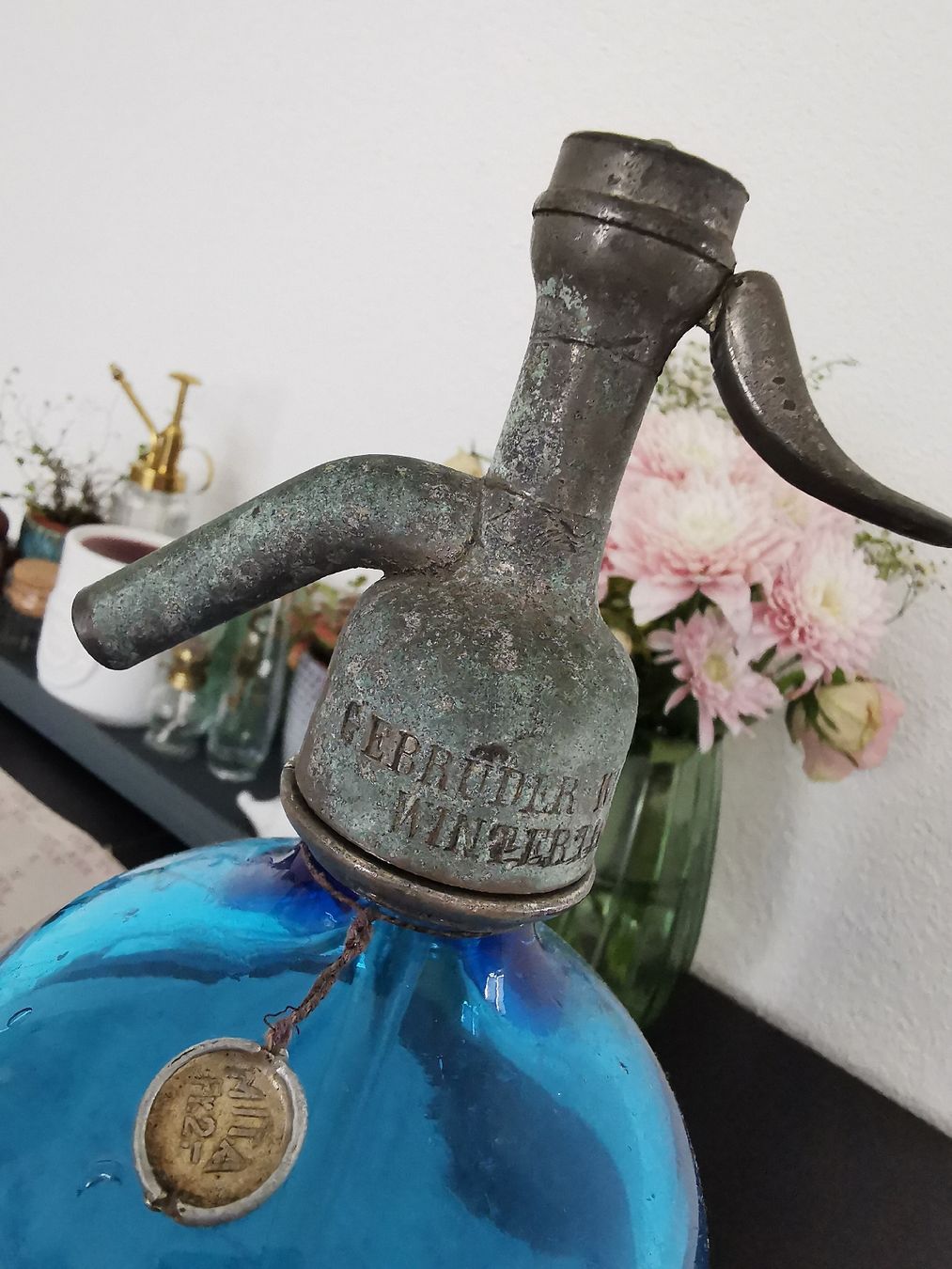 Flaschen: Vintage Siphonflasche Gebr. Widmann Winterthur, Blau – Gebraucht aus Wetzikon ZH von Tothart 1