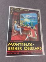 Affiche vintage Golden Pass Route Montreux MOB sous cadre