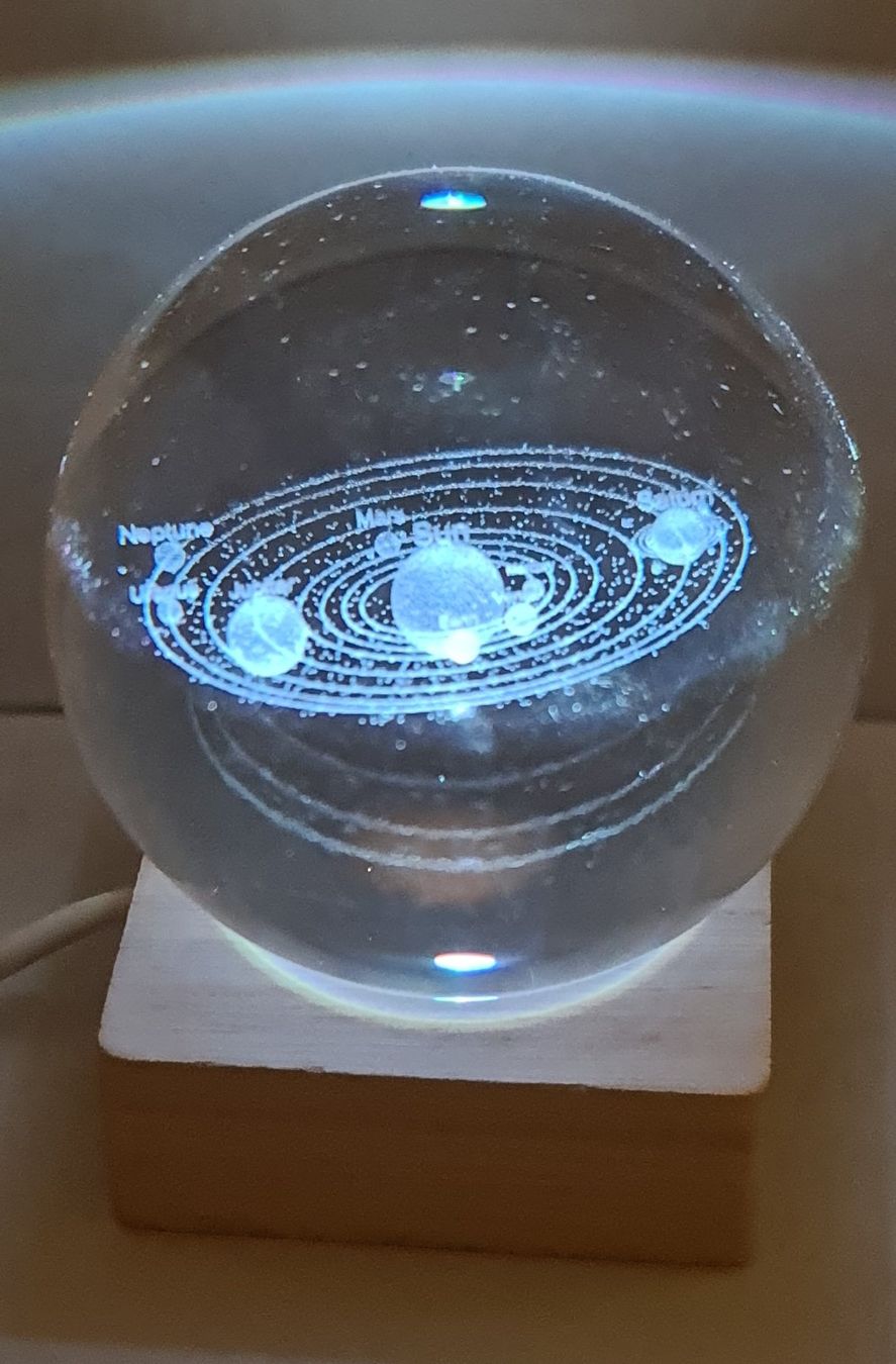 Lampen: 3D Solar System Gravierte Kristallkugel 60mm – Neu (gemäss Beschreibung) aus Uerkheim von Kaufoption 2