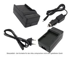 Akku Ladegerät für Fujifilm Akku NP-W126s mit KFZ Adapter