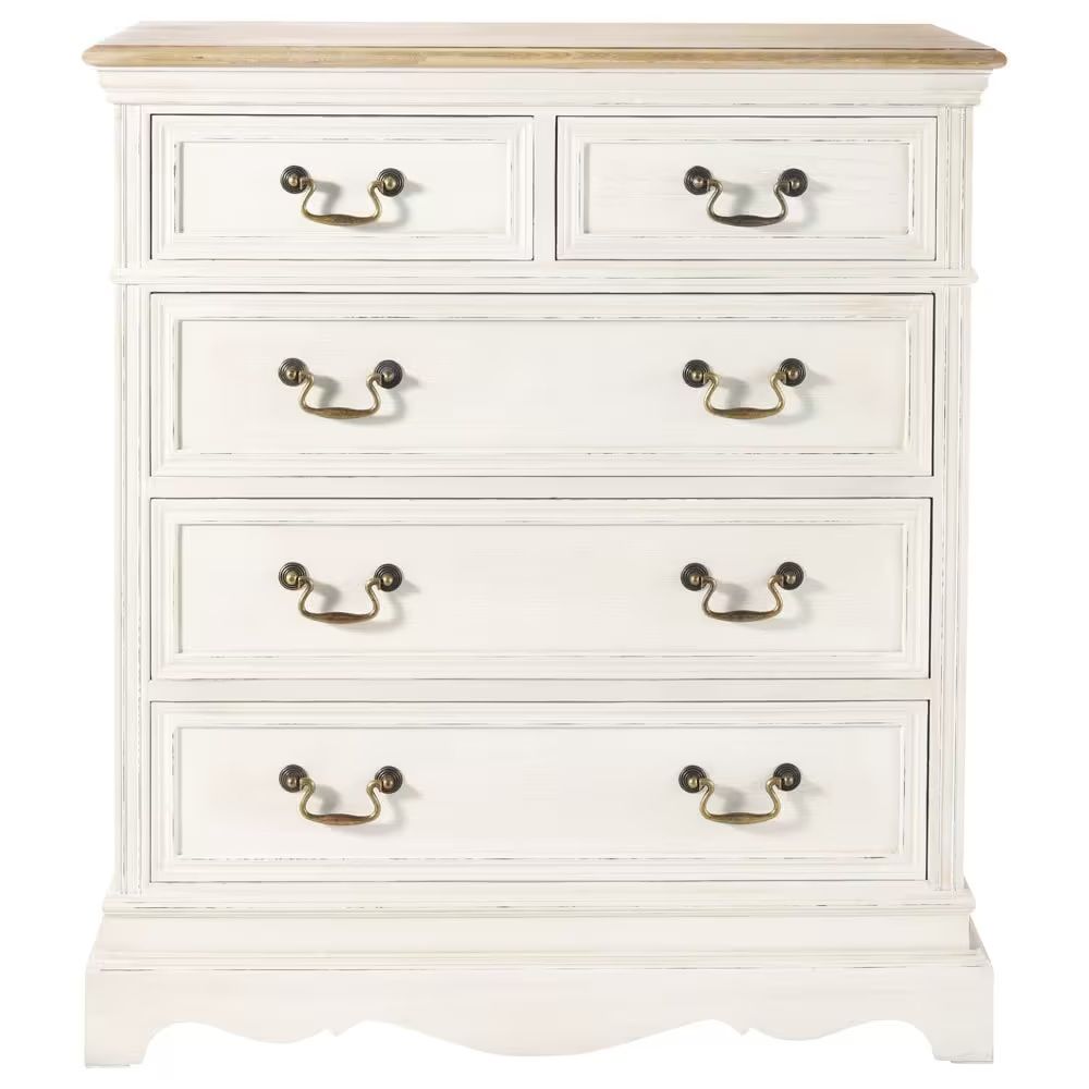 Maisons du monde Cassettiere: Léontine - Commode haute 5 tiroirs crème L86 – Usato da Etoy venduto da mau_677p 7