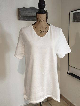 T-Shirt Weiss Charles Voegele Classic Grösse L Baumwolle