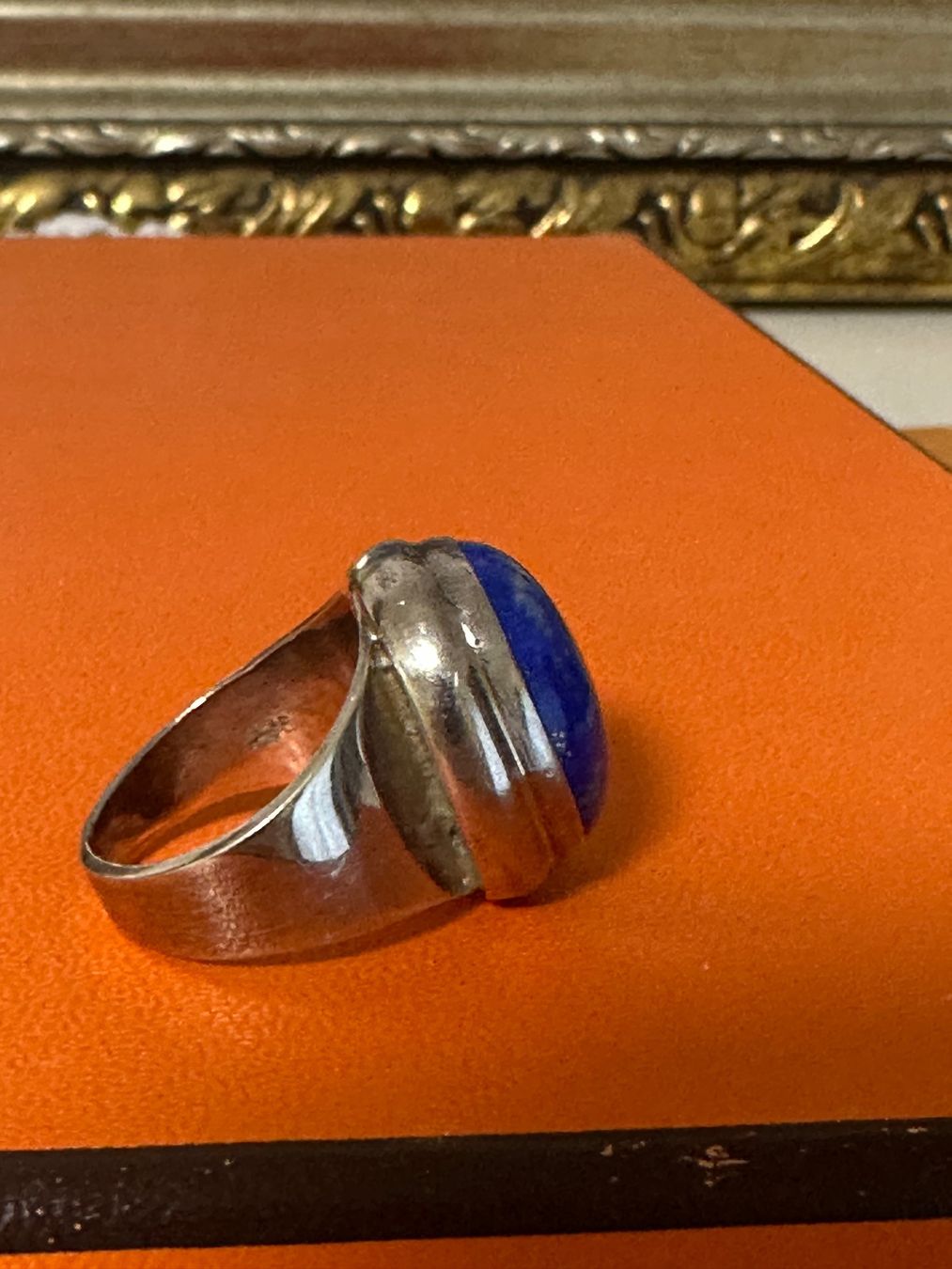 Anelli: Silber Ring mit Blaue Stein Gr 56 – Usato da Basel venduto da iulia_haul 2
