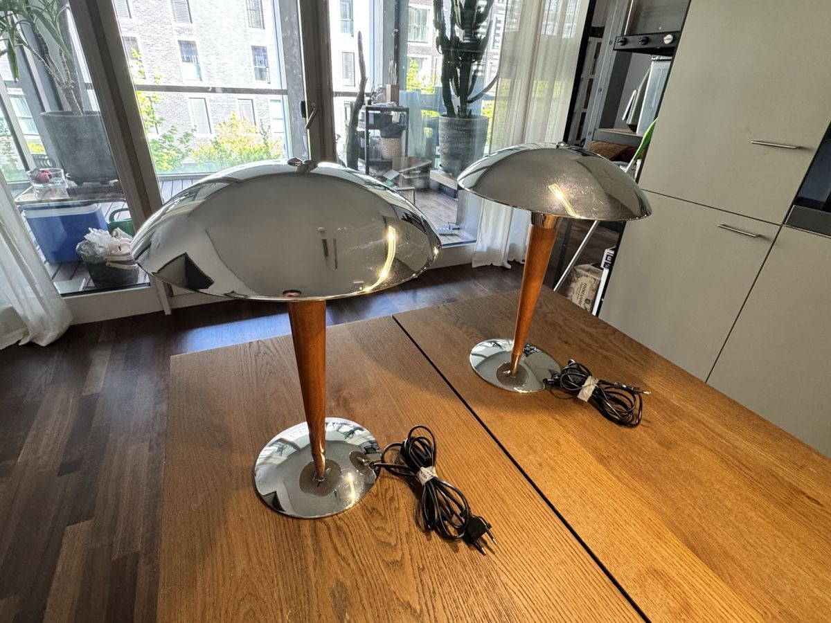 Lampade: 2x Mushroom Lampen Mid Century Chrom – Usato da Glattpark(Opfikon) venduto da ale_mg8x 7
