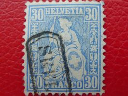 Sitzende Helvetia: Nr.41b von SEELISBERG-STAB-O, Kat: 380.-