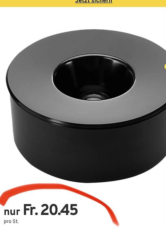 Portacenere: 6 Stk. neue Durable Aschenbecher in schwarz – Usato da Necker venduto da liq24 1