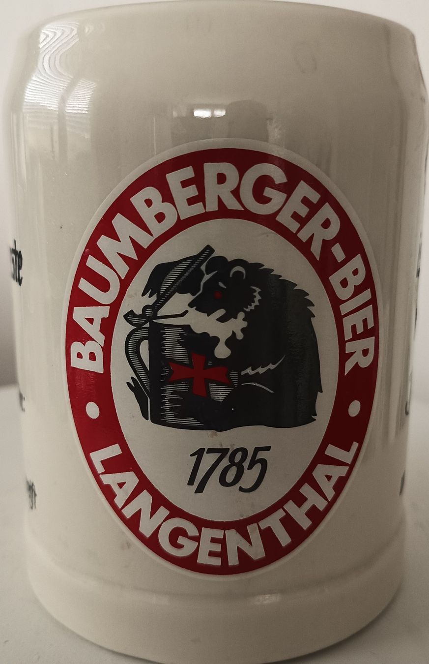 Verres: Bierkrug Baumberger Bier Langenthal – D'occasion à Wangen b. Olten par crea_look