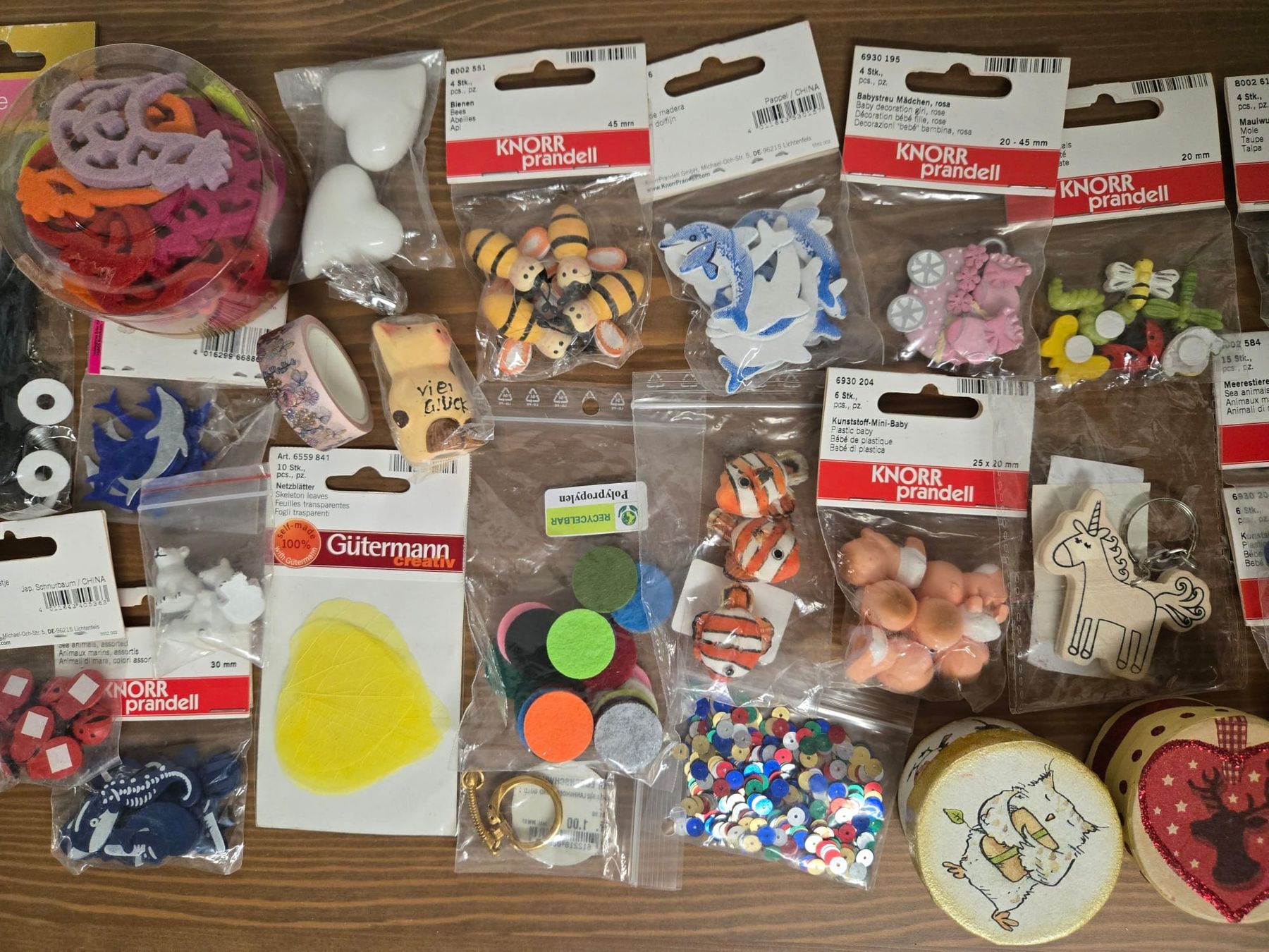 Kit bricolage: Bastelset Knöpfe Perlen Holzdeko DIY Materialmix – Nuovo (secondo la descrizione) da Rheinsulz venduto da Dred 2