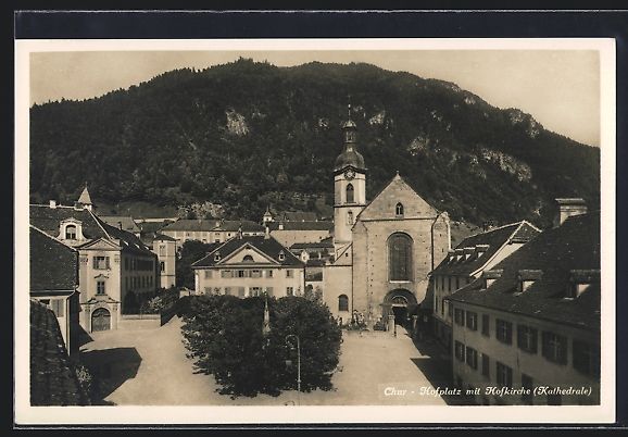 Cartes postales: AK Chur, Hofplatz mit Hofkirche – D'occasion à Berlin par bartko-reher