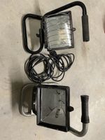 2 Baustrahler Halogen mit Kabel 230V