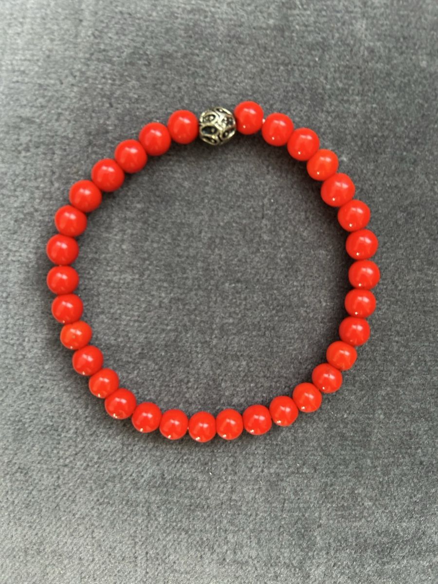 Bracciali & Braccialetti: Korallen-Gummiarmband rot – Usato da Reinach BL venduto da meinstil