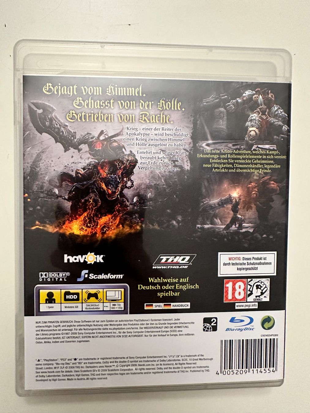 Giochi: PlayStation 3 Game DARKSIDERS 100% UNCUT – Usato da Münsingen venduto da Ganjam 2