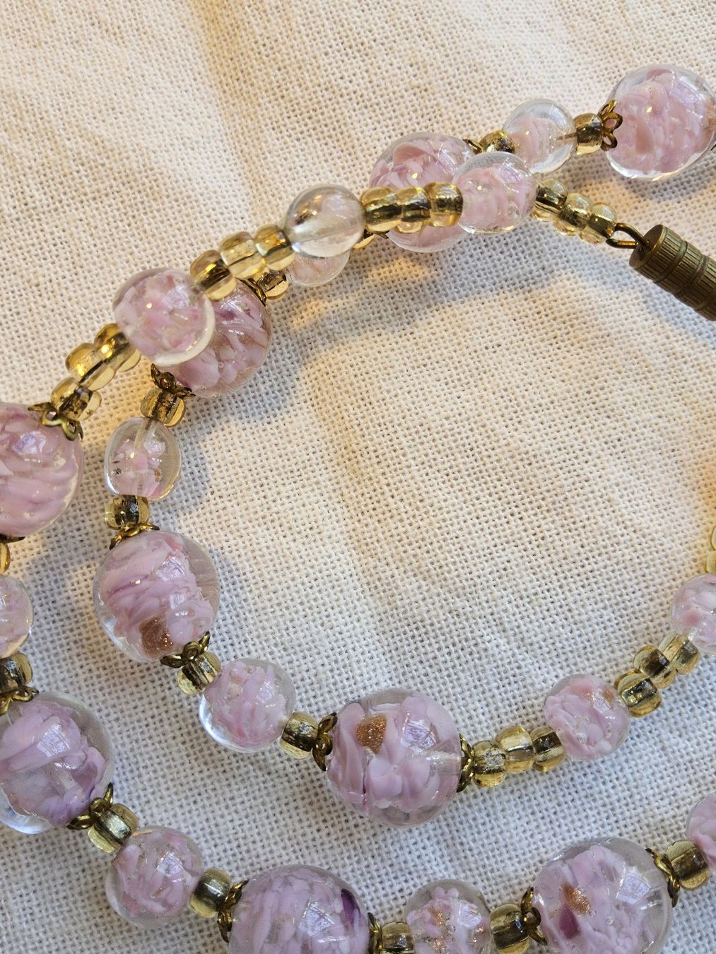 Murano Catenine: Vintage Rosa Murano Glas Halskette Collier – Usato da Zürich venduto da Aleick 2