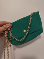 Emerald Green Mini Bag with Gold Chain