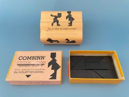 Vintage französisches Geduldsspiel COMBINN' Holz Puzzle OVP