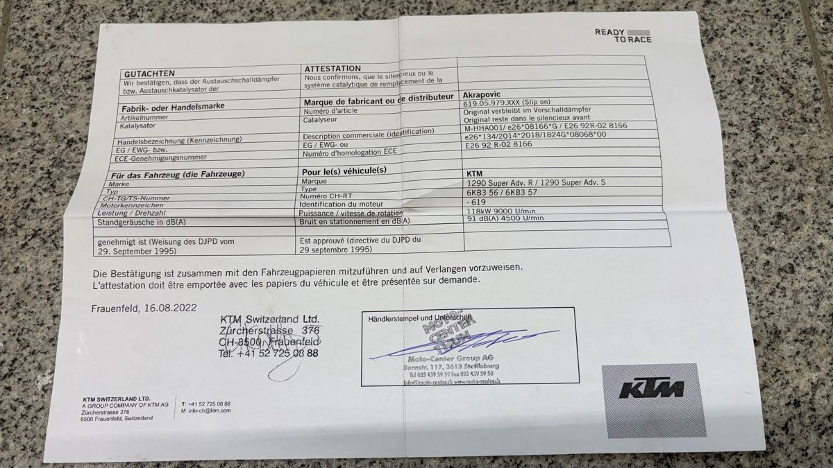 KTM Auspuffanlagen: Akropovic Slip On – Gebraucht aus Bönigen von PE08 4