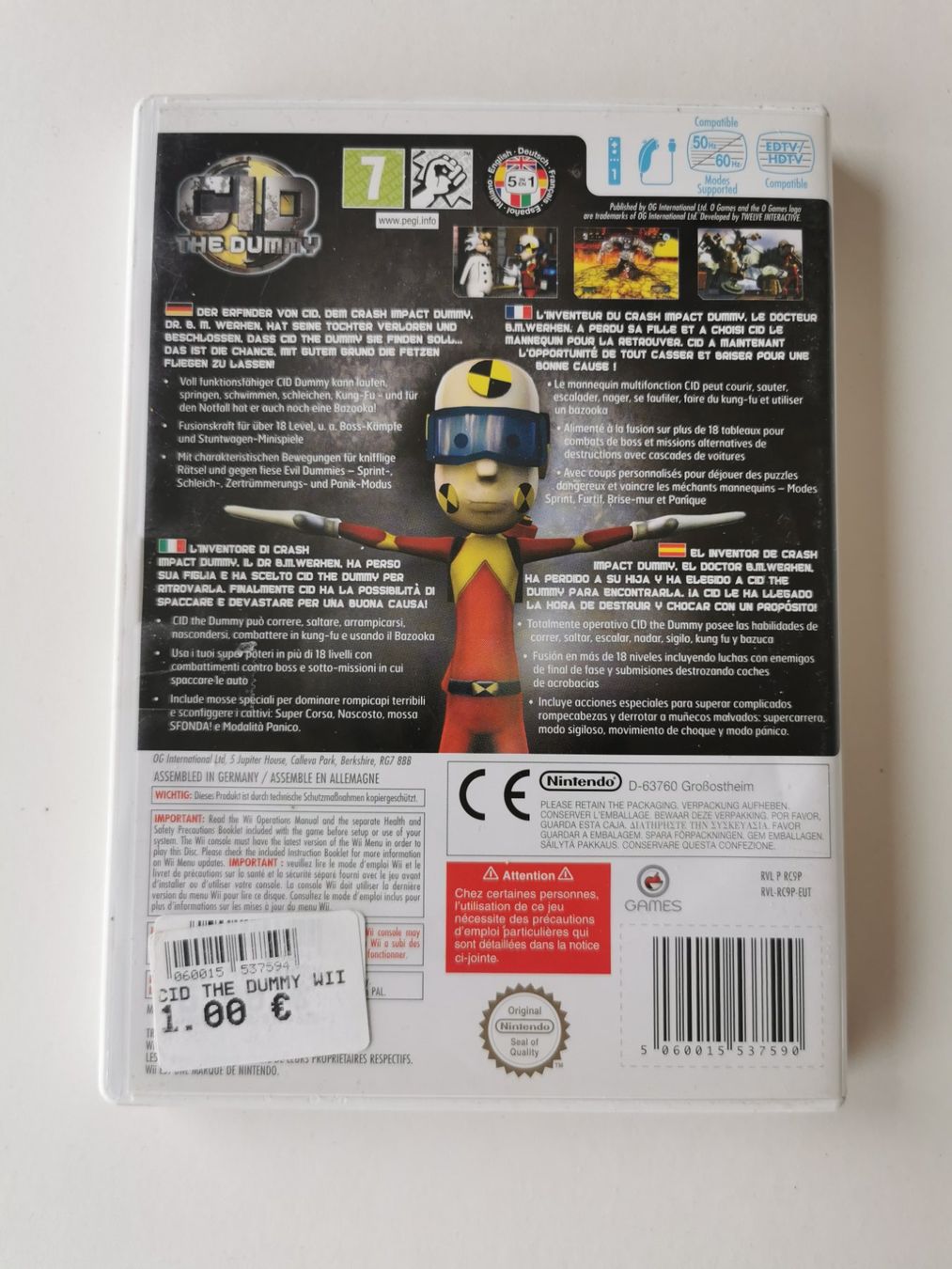Nintendo Giochi: Wii - CID the Dummy – Usato da Lenzburg venduto da eyworld 2