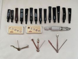 Tabakpfeifen-Zubehör 14 Mundstücke beraucht u.a.