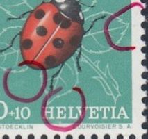 144** mit 2 Retuschen und einem Plattenfehler, s. Text