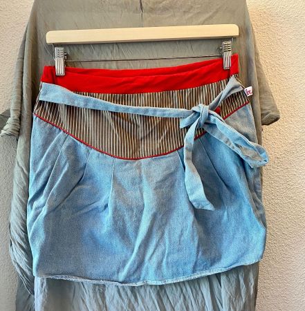 Schwangerschaftsrock, leichter Jeansstoff mit Einsatz, Gr.S