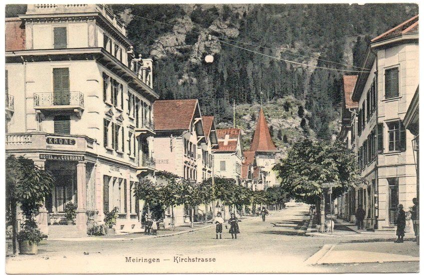 Cartoline postali: MEIRINGEN Kirchstrasse – Nuovo (secondo la descrizione) da Jona venduto da philajona