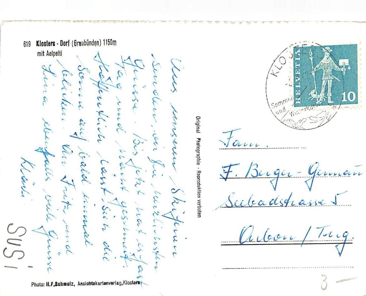Cartes postales: Klosters Dorf – D'occasion à Biasca par Blenio71 1