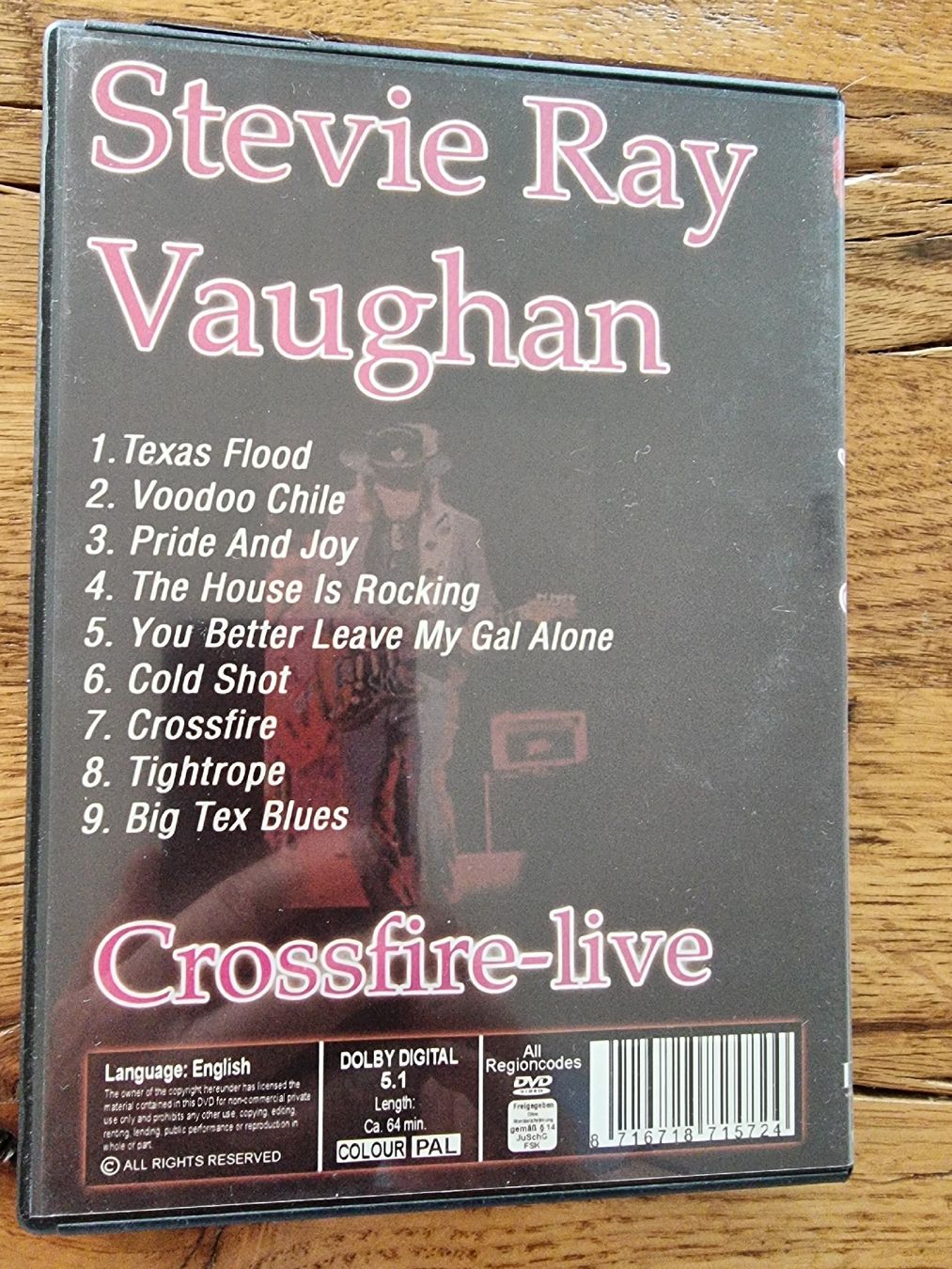 Tutti i DVDs: STEVIE RAY VAUGHAN CROSSFIRE LIVE DVD – Usato da Zofingen venduto da Tinpan 2
