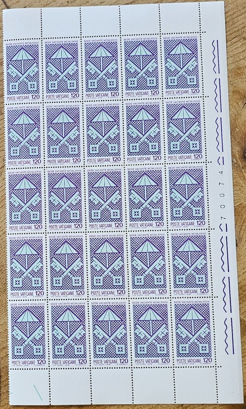 Tutti i francobolli: VATIKAN 25 Marken Bogen ** "Sede vavante" 1978 – Nuovo (secondo la descrizione) da Les Valettes venduto da Nuba1