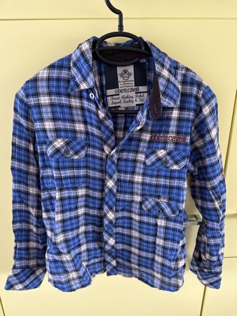 Roberto Cavalli boys shirt, size 8, blue checked!
