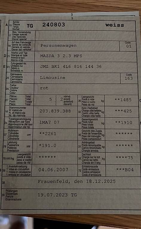 Mazda Autos: Mazda 3 Mps 2007 – Gebraucht aus Bettwiesen von Jan.99 4