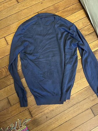 Pullover Boggi Milano L Blau Baumwolle