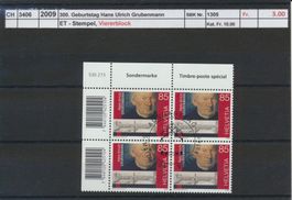 2009 "Hans Ulrich Grubenmann" - Viererblock, ET - Stempel