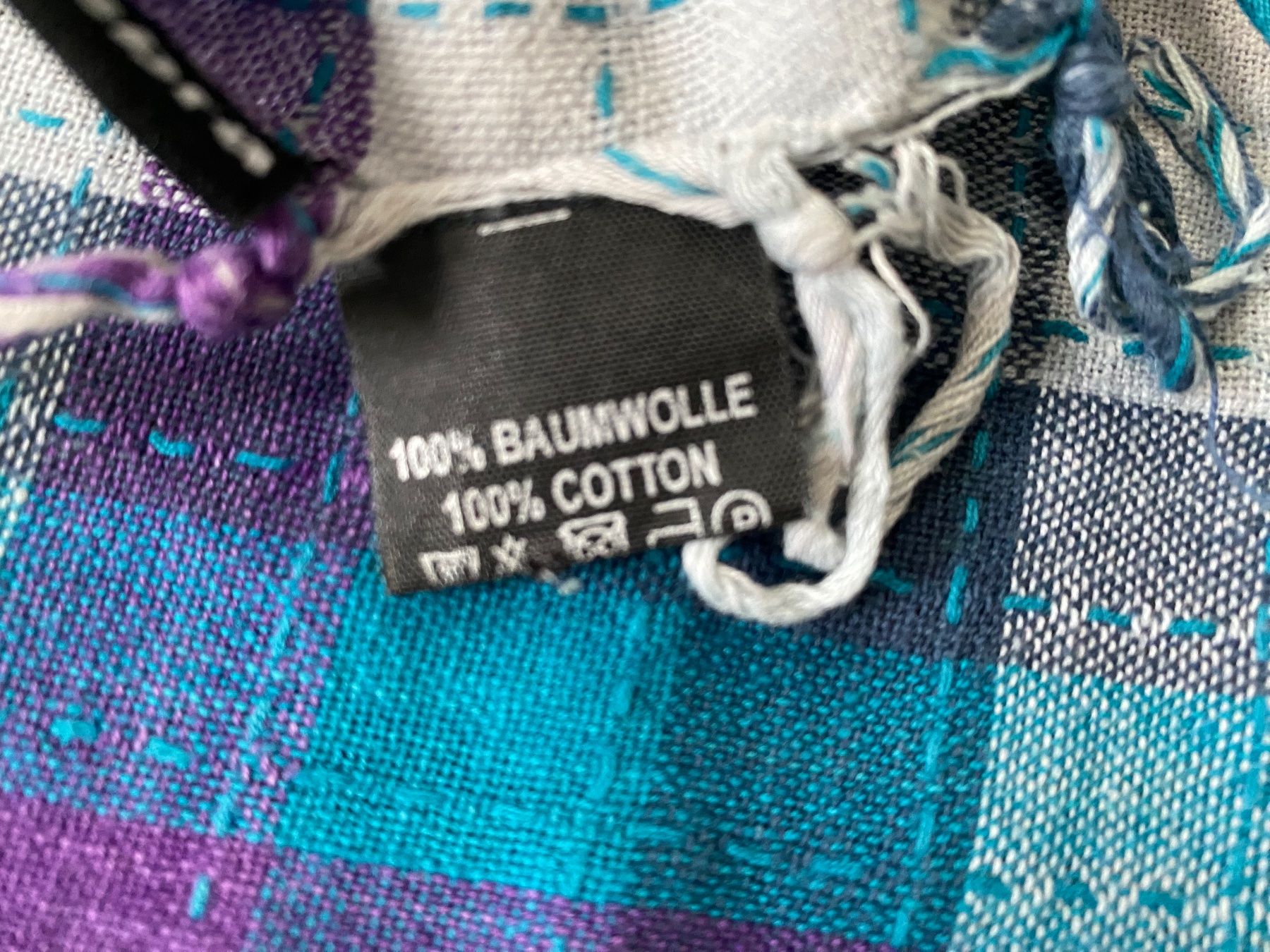 Foulards, Tücher & Schals: Schal 100% Baumwolle kariert – Gebraucht aus Stadel b. Niederglatt von sandart 2