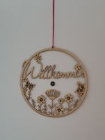 Willkommen Türschild aus Holz
