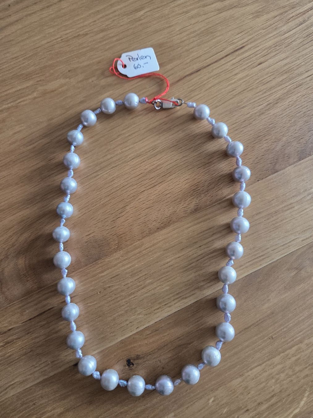 Ketten: Perlenkette mit Verschluss aus Silber, neu – Neu (gemäss Beschreibung) aus Lupfig von olivenbaeumli