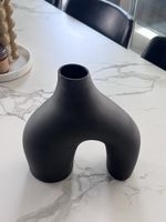 Schwarze Design Vase, Neuwertig, Top Zustand