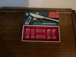 6 WMF Messerbänkchen neuwertig OVP Glas