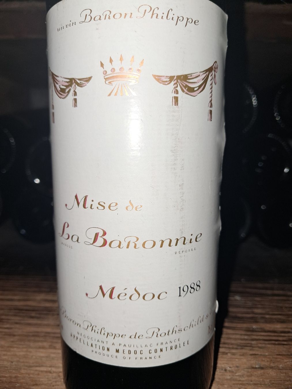 Wein: Médoc "Mise de La Baronnie" 1988  – Neu und originalverpackt aus Le locle von juliensaran