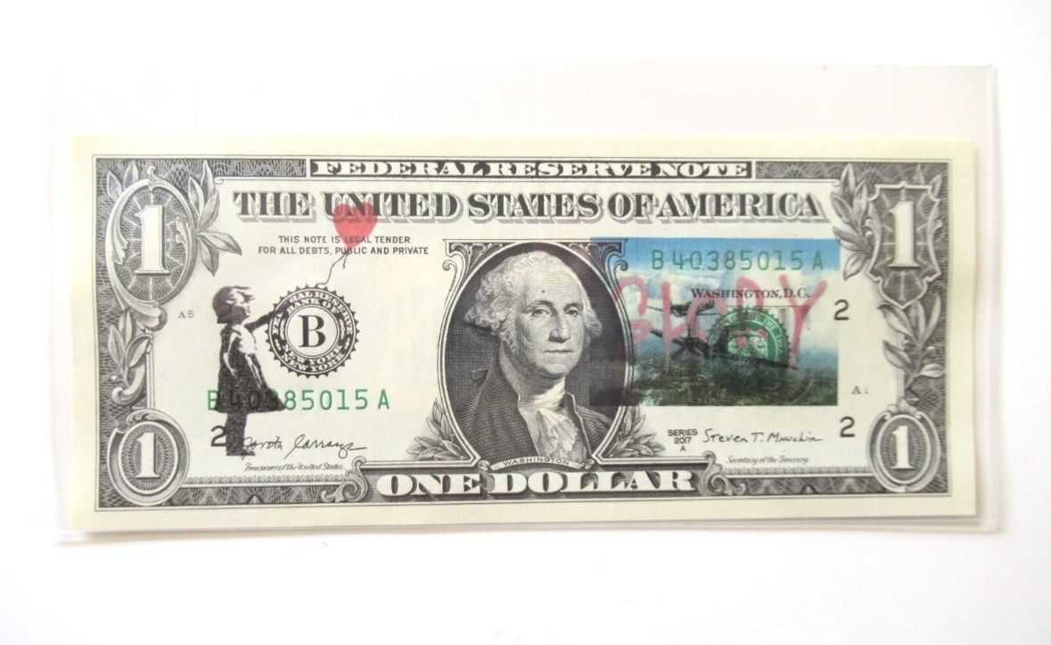 Grafiken & Lithographien: BANSKY DISMALAND "GLORY" 1 ECHTER US$ Dollar + Papiere – Neu (gemäss Beschreibung) aus Bülach von Cspadanuda 1