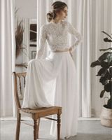 Zweiteiliges Brautkleid Spitze Boho Gr. 38 neuwertig!