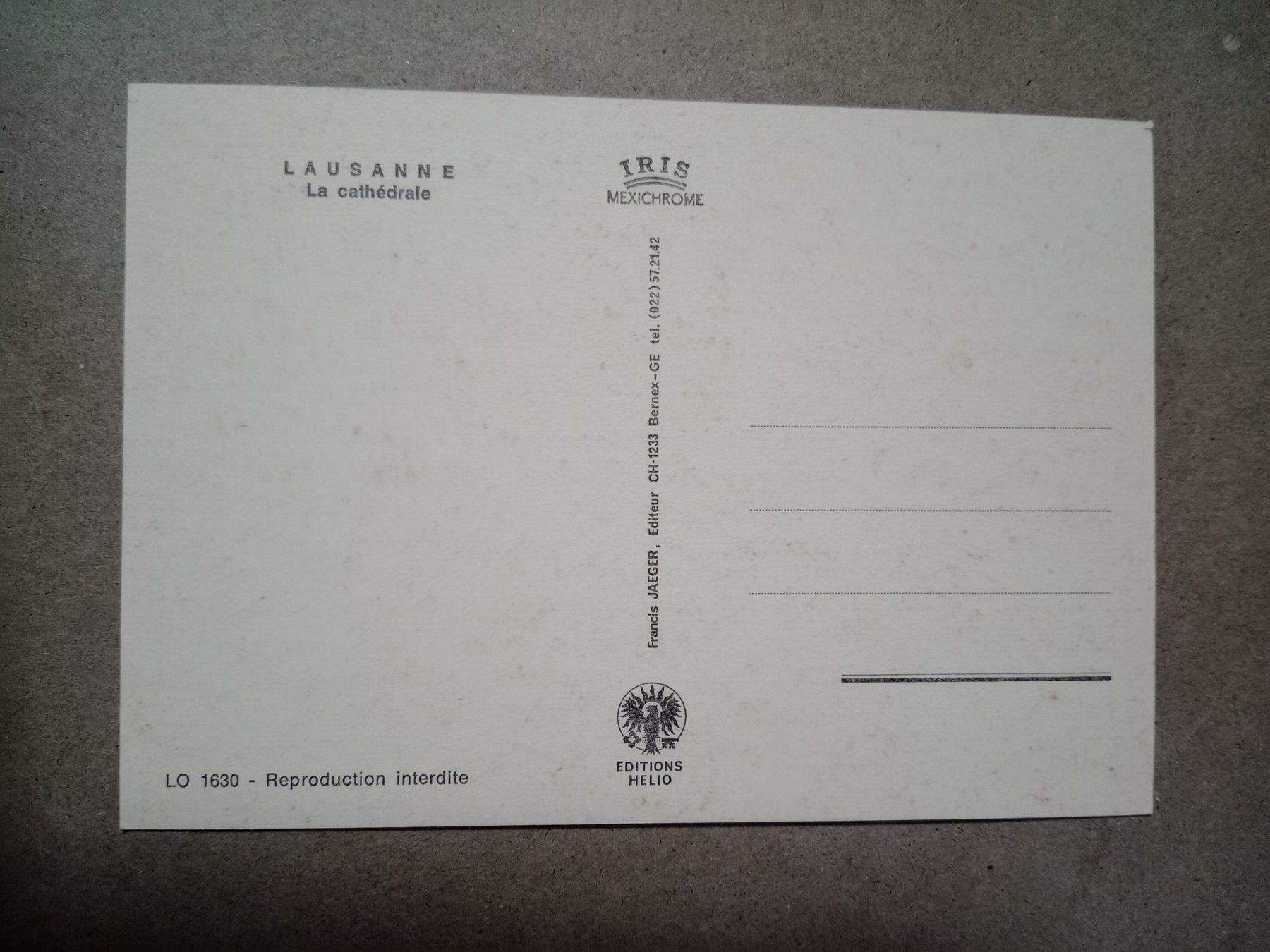 Cartoline postali: Ak Lausanne mit Kathedrale – Usato da Küttigen venduto da Melisch1000 1