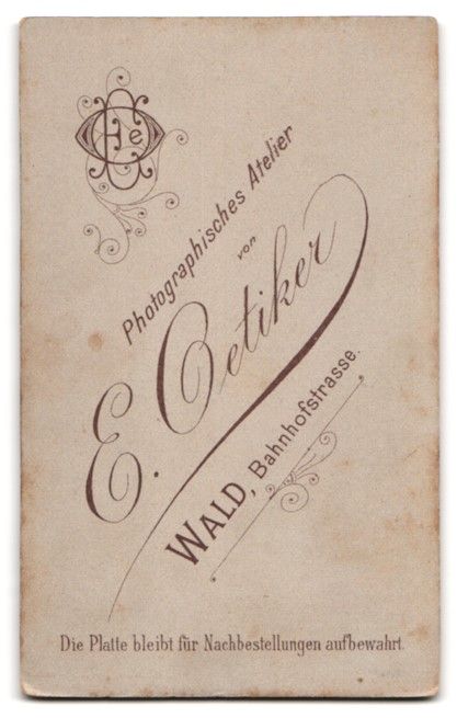 Fotografie &  Plakate: Fotografie E. Oetiker, Wald, Bahnhofstra – Gebraucht aus Berlin von bartko-reher 1