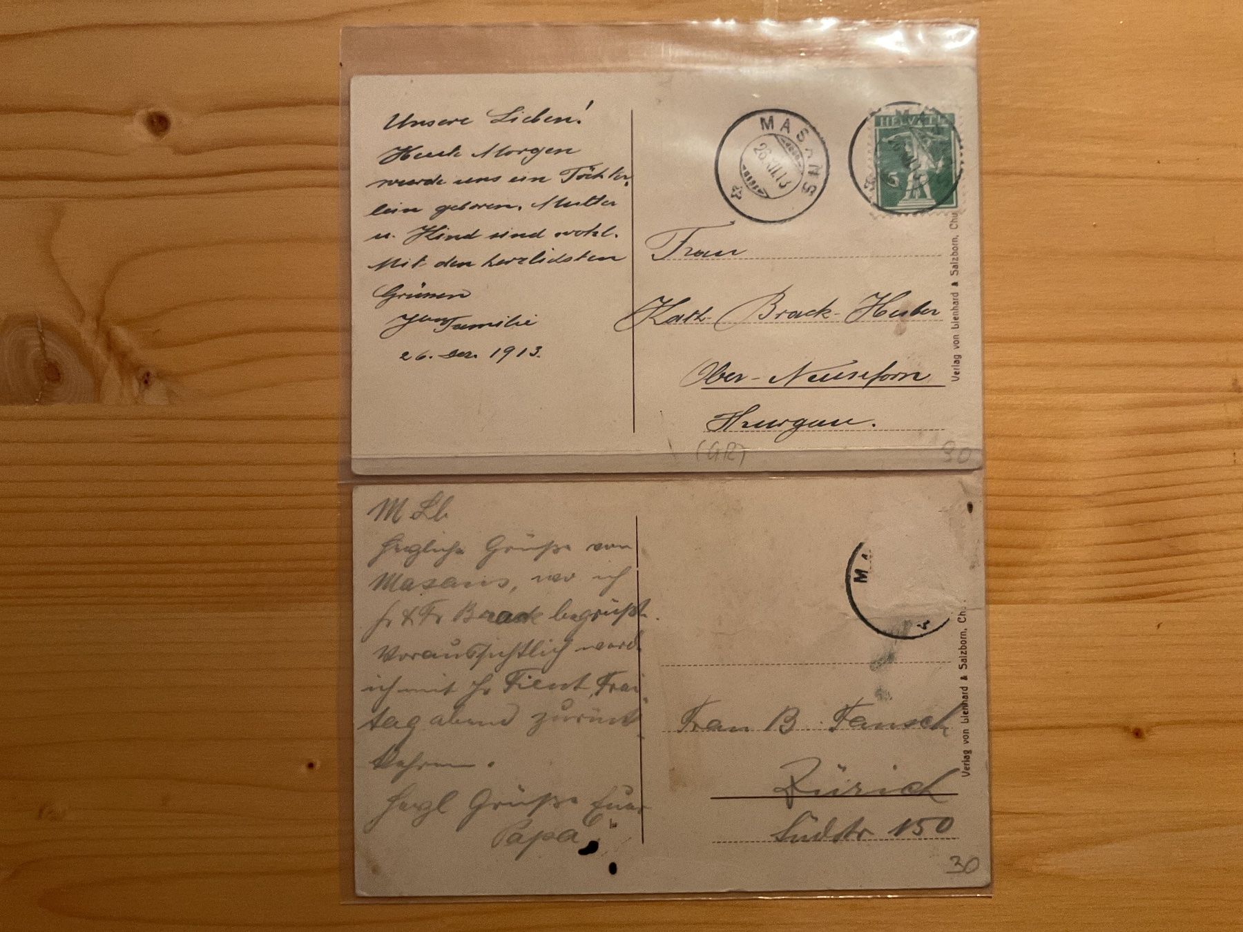 Cartoline postali: 2 Ansichtskarten MASANS Erziehungsanstalt – Usato da Rheinfelden venduto da ricci62 1