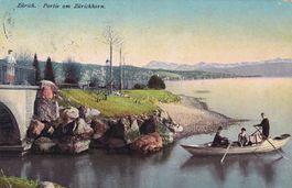 Zürich Partie am Zürichhorn  1913