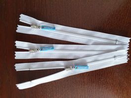 Reißverschluss 3-Set: 3x15 cm, weiss