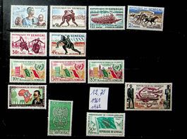 SÉNÉGAL TIMBRES NEUFS** 1961-1962. COTE 12.70 EUROS /U463