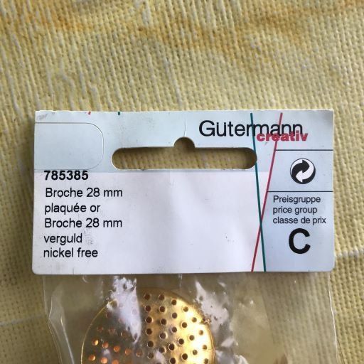 Spille & Fermagli: LOT BROSCHEN 28MM VERGOLDET – Nuovo e nell'imballaggio originale da Ostermundigen venduto da wini63 3